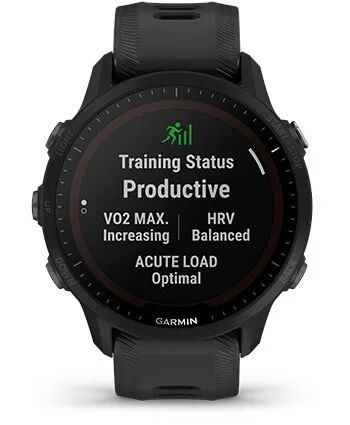 Умные часы Garmin Forerunner 955 с черным ремешком